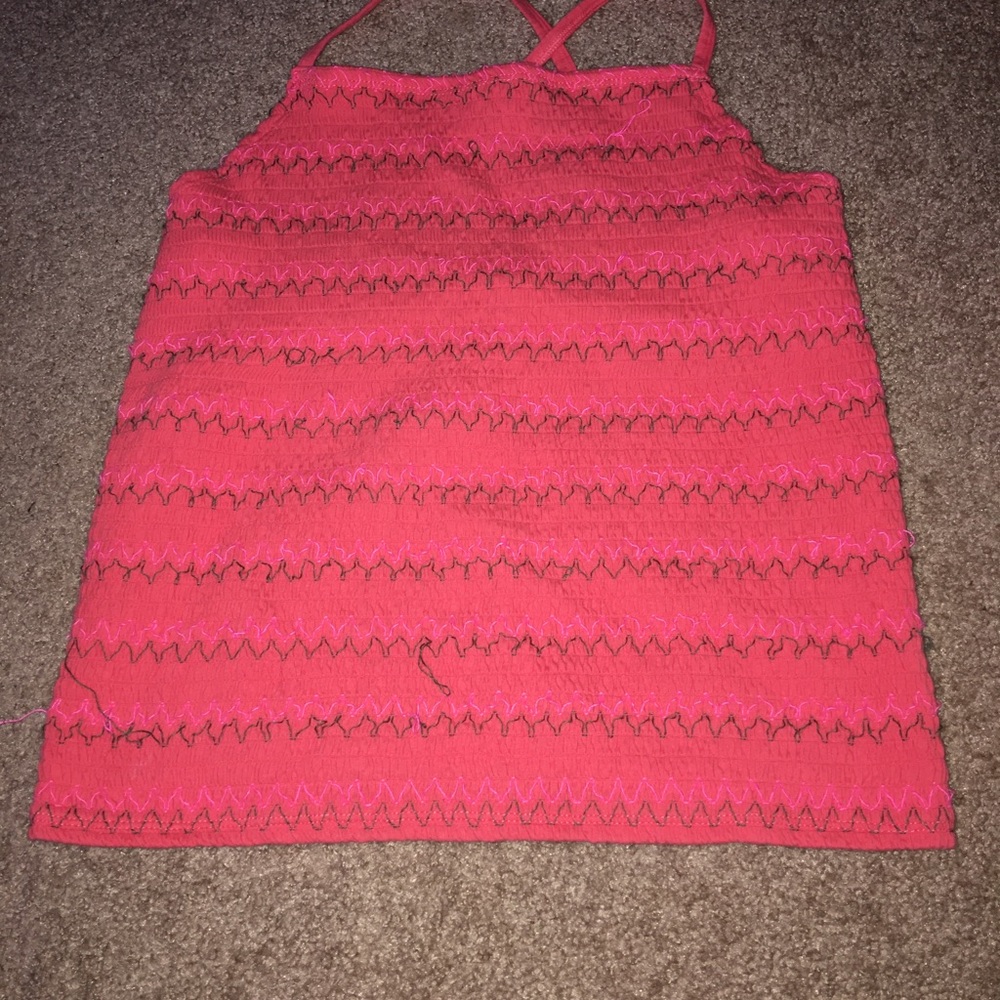 Coral halter top